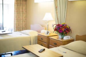 A semi-private room at Poway Healthcare