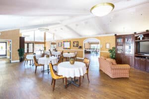 The main activity and dining room at Poway Healthcare